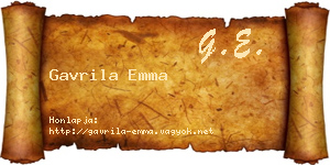 Gavrila Emma névjegykártya